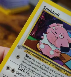 Snubbull 74/111 1st Edition Grey Stamp Error Insufficient Ink Pokemon Card EX-NM - Image 3