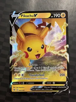 Pikachu V 043/185 Vivid Voltage NM Ultra Rare Pokemon Card x1 - Image 1