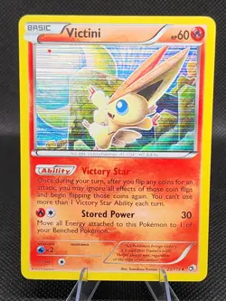 Pokemon TCG Victini Holo Rare Card 23/113 Legendary Treasures LP - Image 1