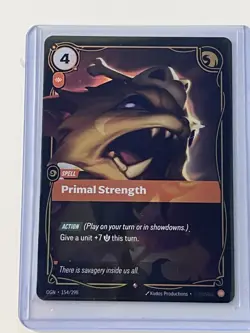 Riftbound Primal Strength Foil Gnar card OGN 154/298 League of legends English - Image 1