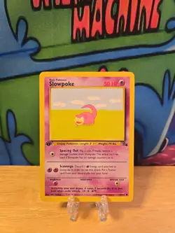 Slowpoke Fossil 1st Edition 55/62 WOTC 1999 Pokemon Card -LP With Slv & T Loader - Image 1