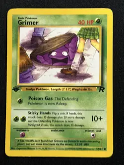 Grimer 1st Edition Team Rocket 57/82 LP-NM Pokemon Card - Image 1