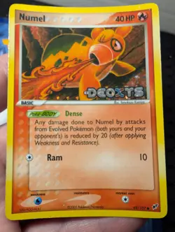 Numel 68/107 EX Deoxys Reverse Holo Foil Stamped Pokemon Card TCG MP - Image 1