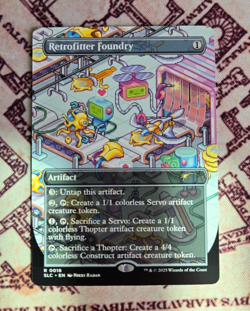 MTG Retrofitter Foundry Borderless Secret Lair Encyclopedia of Magic NM - Image 1