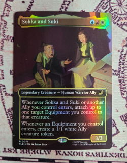 MTG Foil Sokka and Suki Borderless Avatar Last Airbender NM - Image 1