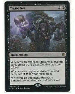 MTG Waste Not Commander 2016 Magic The Gathering TCG - Image 1