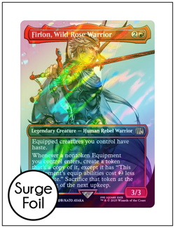 1x Firion, Wild Rose Warrior, Borderless Surge Foil, Final Fantasy, Magic MTG NM - Image 1