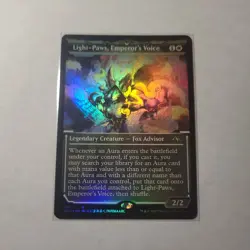 MTG Light-Paws, Emperor's Voice *SHOWCASE FOIL* Kamigawa: Neon Dynasty 367 NM - Image 1