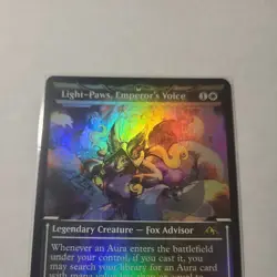 MTG Light-Paws, Emperor's Voice *SHOWCASE FOIL* Kamigawa: Neon Dynasty 367 NM - Image 3
