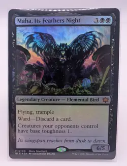 Maha, Its Feathers Night - Magic The Gathering, Foil, NM, BLB-100 - Image 1
