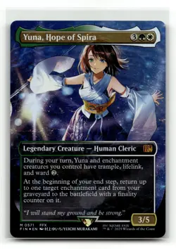 Yuna, Hope of Spira (Borderless) (Chocobo Track Foil) 571 Foil M FINAL FANTASY - Image 1