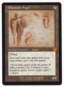 Magic the Gathering The Brothers War Retro Frame Artifacts #104 Platinum Angel - Image 1