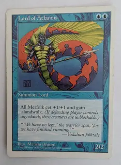MTG Lord of Atlantis Alternate 4th Edition Regular Rare 1997 - Image 1
