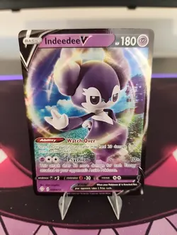 Indeedee V Pokemon TCG Shining Fates 039/072 Holo Ultra Rare NM - Image 1