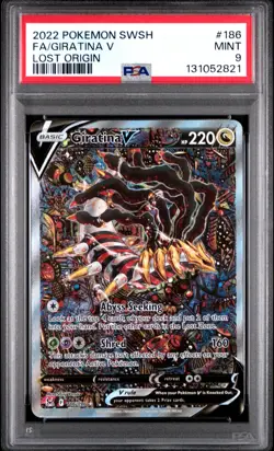 2022 POKEMON SWORD & SHIELD LOST ORIGIN 186 FULL ART GIRATINA V PSA 9 - Image 1