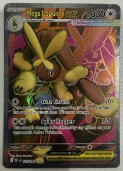 2025 POKEMON TCG MEGA EVOLUTION MEGA LOPUNNY EX 115/094 HOLO VERY RARE MINT - Image 1