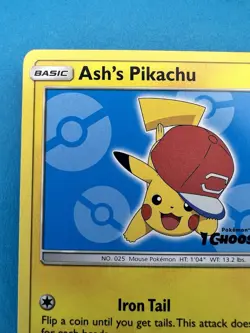 Ash's Pikachu SM114 Sun & Moon Black Star Promo Pokemon TCG NM - Image 3