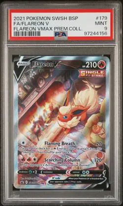 Pokemon Flareon V SWSH179 Sword & Shield Alternate Art Promo PSA 9 - Image 1