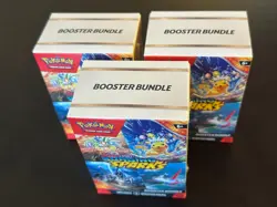 3 x Pokemon Scarlet & Violet - Surging Sparks Sealed Booster Bundles NEW - Image 1