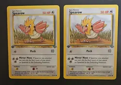 NM Near Mint 1st Edition Spearow 62/64 - Jungle Set - WOTC - Pokemon - 1999 - Image 3