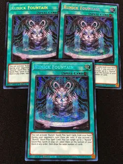 Yugioh Runick Fountain MP23-EN239 1ST SECRET x3 (NM) - Image 1