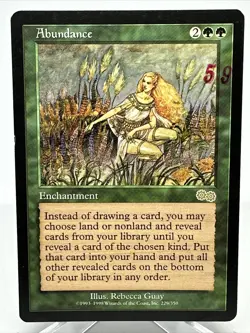 Abundance Urza's Saga MTG PRO TOUR STAMPED from Pro Tour Draft 1998 - Image 1