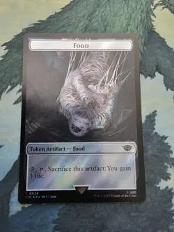 MTG LOTR Ballistic Boulder/Food Token Surge Foil NM - Image 2