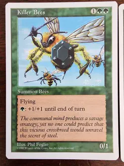 1x MTG Killer Bees ?NM/Mint Vintage RARE? ?5th Fifth Edition? 1997 Magic 2 Avail - Image 3