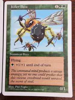 1x MTG Killer Bees ?NM/Mint Vintage RARE? ?5th Fifth Edition? 1997 Magic 2 Avail - Image 4