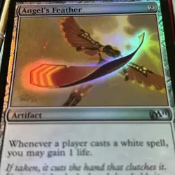 Angel's Feather FOIL Magic 2011 / M11 Artifact Uncommon MAGIC Free Shipping - Image 2