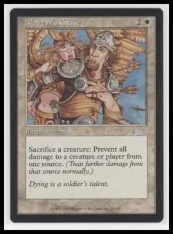 ?? MTG Martyr’s Cause - Urza’s Legacy - Uncommon (Regular) - Image 1