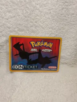 EON TICKET Pokemon Ruby & Sapphire E-Reader Card GBA RARE AUTHENTIC Minty Cond. - Image 2