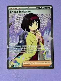 TCG Pokemon English Erika's Invitation 196/165 Sv: Scarlet & Violet 151 Holo - Image 1