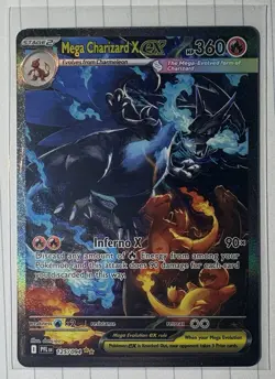 MEGA CHARIZARD X EX 2025 POKEMON MEGA EVOLUTION PHANTASMAL FLAMES SIR #125 NM - Image 1