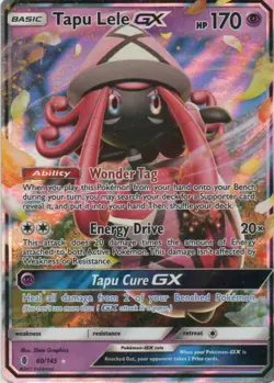 Pokemon: SM - Guardians Rising: Holofoil Tapu Lele GX: Lightly Played Condition - Image 1