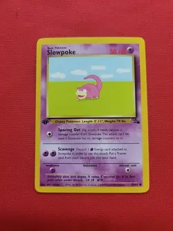 Pokemon: Slowpoke 1st Edition #55/62 Non Holo Fossil 1999 WOTC - LP - I135 - Image 3
