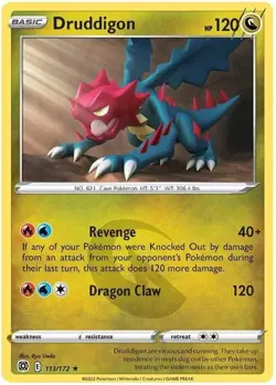 Druddigon 113/172 Brilliant Stars Rare Near Mint Pokemon DNA GAMES - Image 1