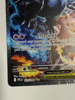 M/NM Mega Charizard X ex 125/094 Phantasmal Flames Pokemon card English TCG NEW - Image 3
