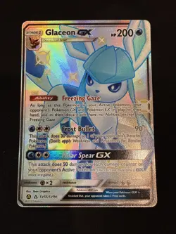 Pokemon TCG Glaceon GX Full Art Holo Card SV55/SV94 NM Condition - Image 1