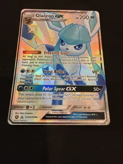 Pokemon TCG Glaceon GX Full Art Holo Card SV55/SV94 NM Condition - Image 2