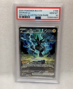 2025 POKEMON BLK EN-BLACK BOLT SPECIAL ILLUSTRATION RARE #166 ZEKROM EX PSA 10 - Image 1