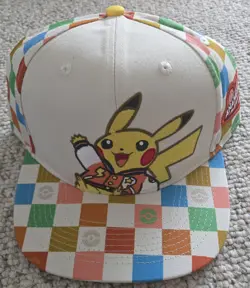 Pokemon Worlds Championships 2025 Anaheim Pikachu Snapback Flat Brim Hat, New - Image 1
