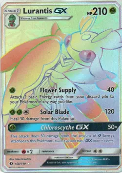 Pokemon: SM Base Set: Holofoil Lurantis GX (Secret): Lightly Played Condition - Image 1