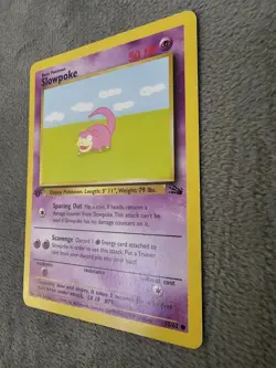 SLOWPOKE 55/62 - LP - 1ST EDITION FOSSIL ENGLISH POKEMON CARD - Image 3
