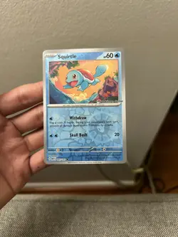Non Sealed Pokemon TCG Squirtle Pokemon Center Promo Stamped 151 - Image 1