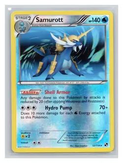 Pokemon TCG Samurott (32) 32/114 Black and White Reverse Holo MP - Image 1