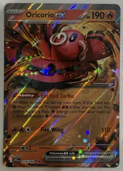 2025 POKEMON TCG MEGA EVOLUTION ORICORIO EX 018/094 HOLO VERY RARE MINT - Image 1