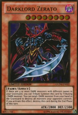 1X LP Darklord Zerato - GLD4-EN022 - Gold Rare Gold Series 4: Pyramid Edition - Image 1