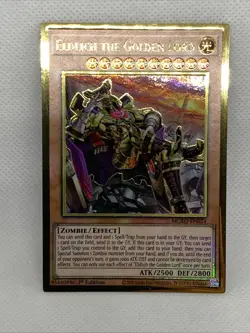 YU-GI-OH! Eldlich The Golden Super Rare Gold MGED-EN024 - Image 1