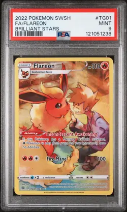 Flareon TG01/TG30 - Brilliant Stars - Graded PSA 9 MINT Pokemon Card - Image 3